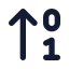 Arrowup icon with solid standard style