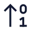 Arrowup icon with stroke sharp style