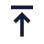 Arrowup icon with solid sharp style