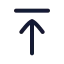 Arrowup icon with stroke rounded style