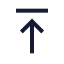 Arrowup icon with stroke sharp style