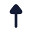 Arrowup icon with solid rounded style