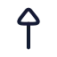 Arrowup icon with stroke rounded style