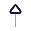 Arrowup icon with twotone rounded style