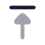 Arrowup icon with bulk rounded style