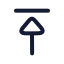 Arrowup icon with stroke rounded style