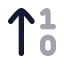 Arrowup icon with bulk rounded style