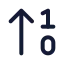 Arrowup icon with duotone standard style