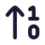 Arrowup icon with solid rounded style