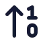 Arrowup icon with solid standard style