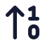 Arrowup icon with solid standard style