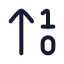 Arrowup icon with stroke rounded style