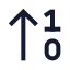Arrowup icon with stroke sharp style