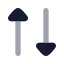 Arrowupdown icon with bulk rounded style