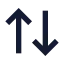 Arrowupdown icon with solid sharp style