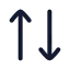 Arrowupdown icon with stroke rounded style