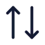 Arrowupdown icon with stroke standard style