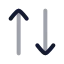 Arrowupdown icon with twotone rounded style