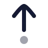 Arrow Up From Dot icon preview