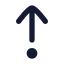 Arrowupfromdot icon with solid rounded style