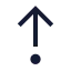 Arrowupfromdot icon with stroke sharp style