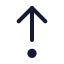 Arrowupfromdot icon with stroke standard style