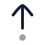 Arrowupfromdot icon with twotone rounded style