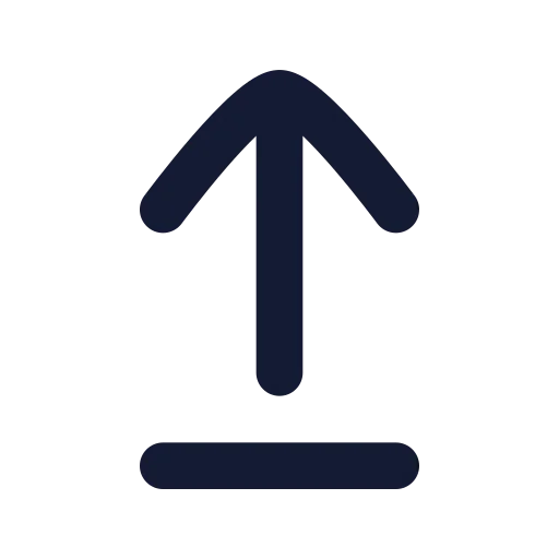 Arrow Up From Line Icon in Solid Rounded style