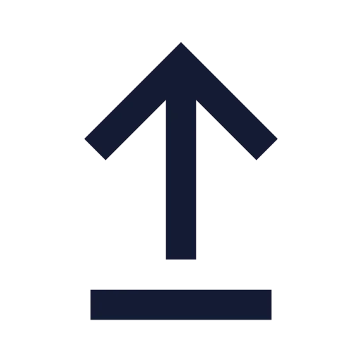 Arrow Up From Line Icon in Solid Sharp style