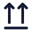 Arrowupfromline icon with solid standard style
