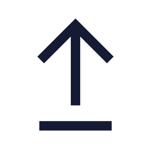 Arrow Up From Line Icon in Stroke Sharp style