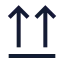 Arrowupfromline icon with stroke sharp style