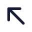 Arrowupleft icon with solid standard style