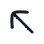 Arrowupleft icon with stroke rounded style