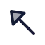 Arrowupleft icon with duotone standard style