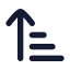 Arrowupnarrowwide icon with solid rounded style