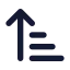 Arrowupnarrowwide icon with solid standard style