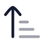 Arrowupnarrowwide icon with twotone rounded style