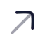 Arrowupright icon with twotone rounded style