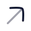 Arrowupright icon with twotone rounded style