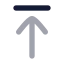 Arrowuptoline icon with bulk rounded style