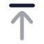 Arrowuptoline icon with bulk rounded style