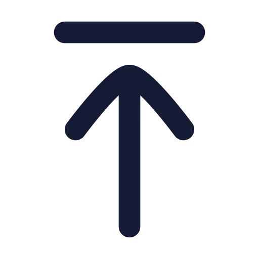 Arrow Up To Line Icon in Solid Rounded style