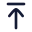 Arrowuptoline icon with solid rounded style