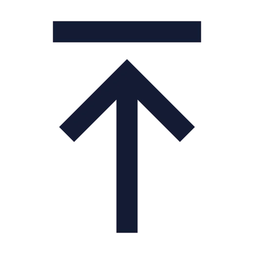 Arrow Up To Line Icon in Solid Sharp style
