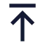 Arrowuptoline icon with solid sharp style