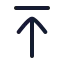 Arrowuptoline icon with stroke rounded style