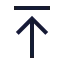 Arrowuptoline icon with stroke sharp style