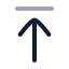 Arrowuptoline icon with twotone rounded style