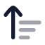 Arrowupwidenarrow icon with bulk rounded style